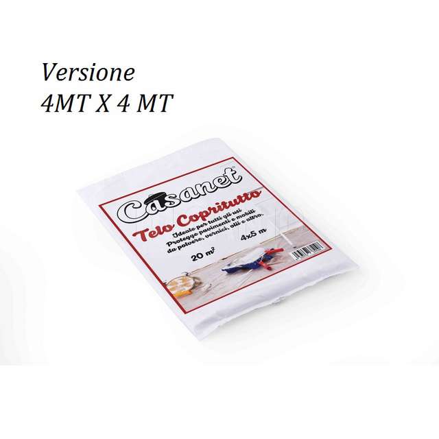 Telo copritutto trasparente mt.4x4 casanet - Principale