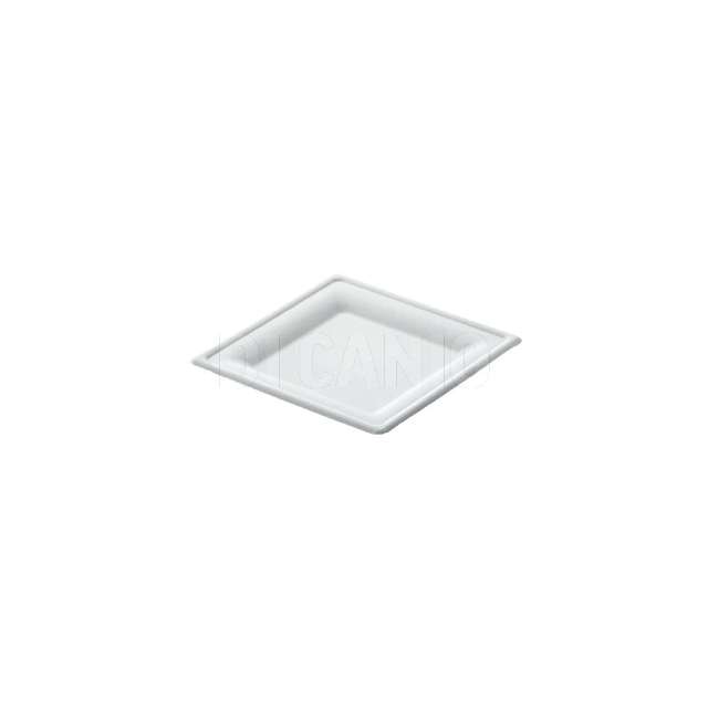 Piatto quadrato in polpa cm.16x16x1.5 50 pezzi - Principale