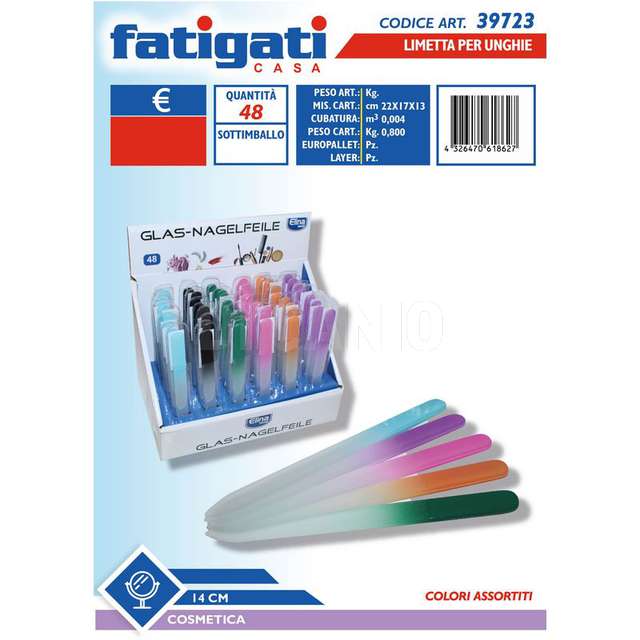 Limetta x unghie 14cm colori assortiti - Principale