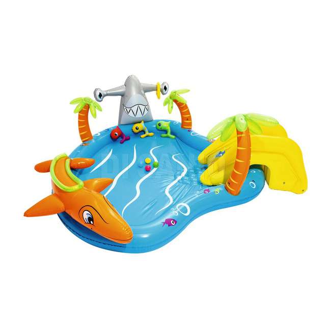 Play center mare cm 280x257x87 con scivolo palline e pesciolini gonfiabili best - Principale