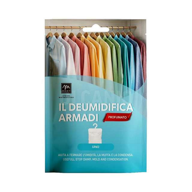 Deumidificatore lino in plastica con calciocloruro diidratato per armadi 500ml - Principale