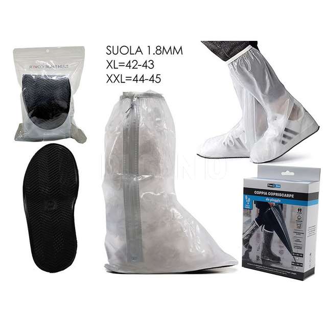 Coppia copriscarpe da pioggia pcv n.43-45 - Principale