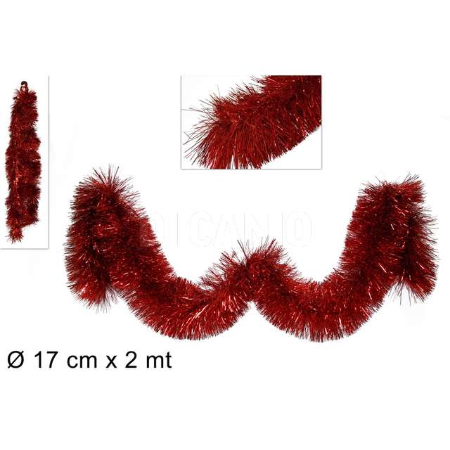 Filo addobbo rosso 17 cm. x 2mt - Principale
