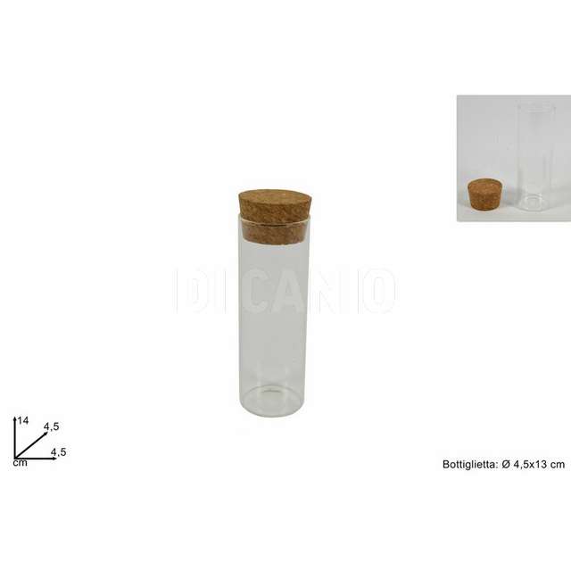 Bottiglietta vetro c_tappo sughero 45x130mm due esse - Principale