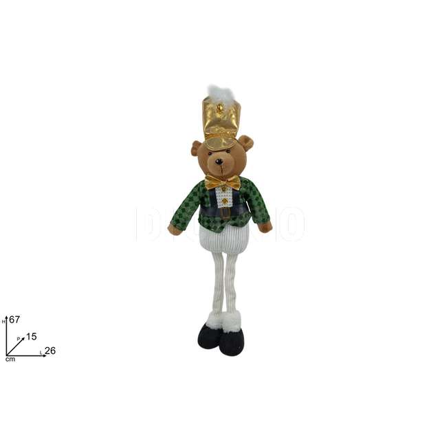 Orso soldato 67 cm. con giacca verde - Principale