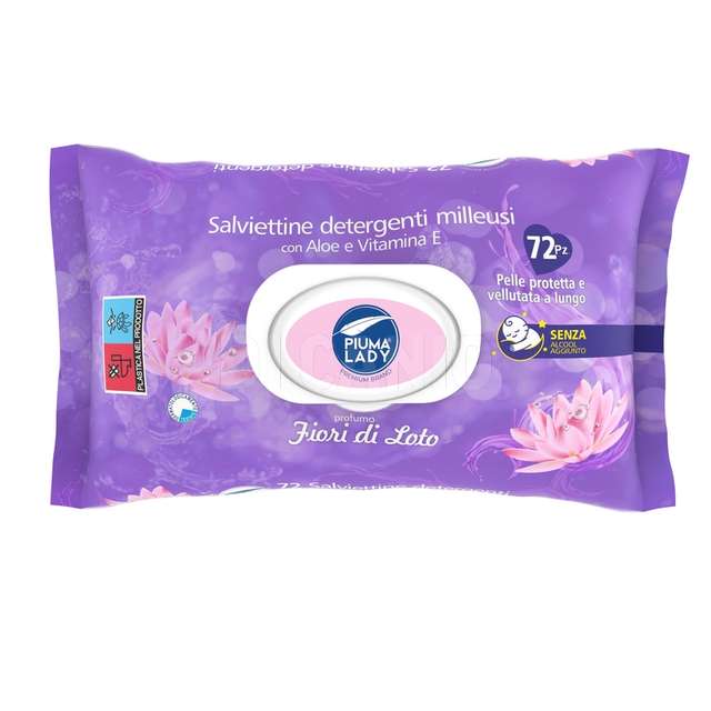 Salviettene piuma lady f.di loto 72 pz - Principale