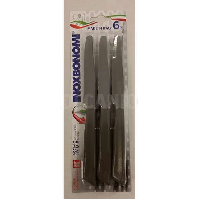 Blister 6 pz coltello tavola tortora bonomi - Principale