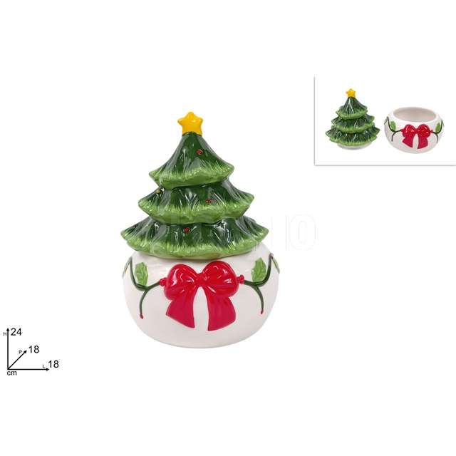 Barattolo con tappo albero in ceramica - Principale