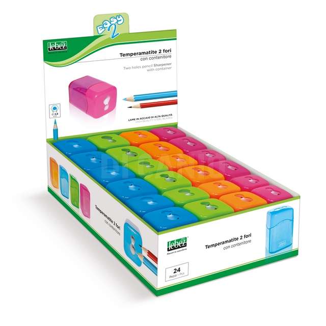 Temperino 2 fori easy2 colori assortitilebez - Principale
