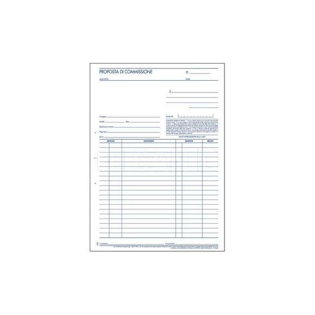 Fattura ad una aliquota libro 2 copie 22.5x29.7 bm - Principale