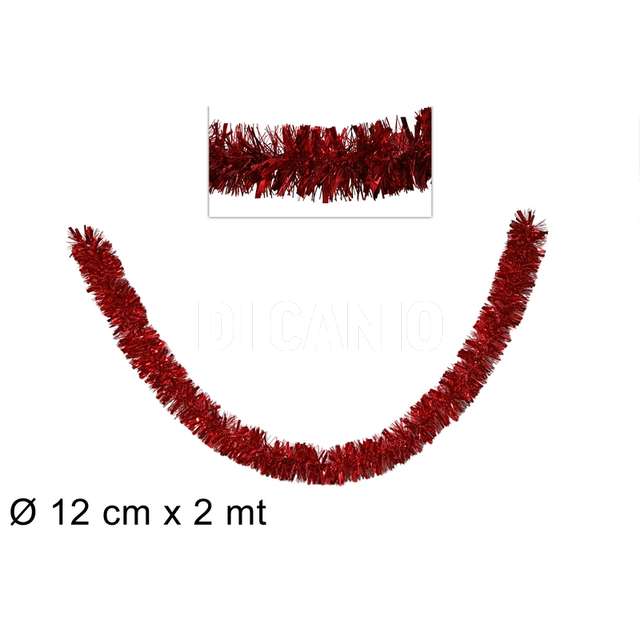 Filo addobbo rosso 12 cm. x 2mt - Principale