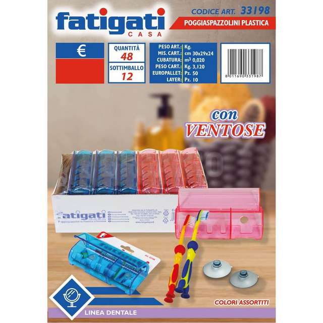 Poggiaspazzolini plast.c/ventosa - Principale