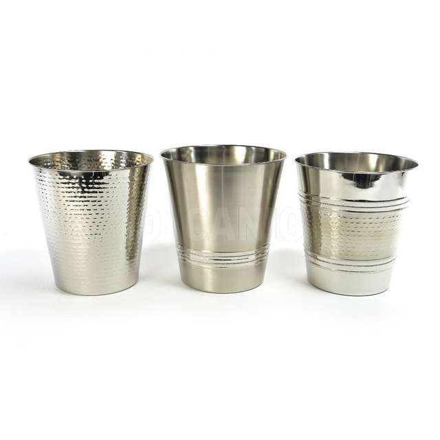 Seccheillo portabottiglia in acciaio inox martellato dm.25x26h - Principale