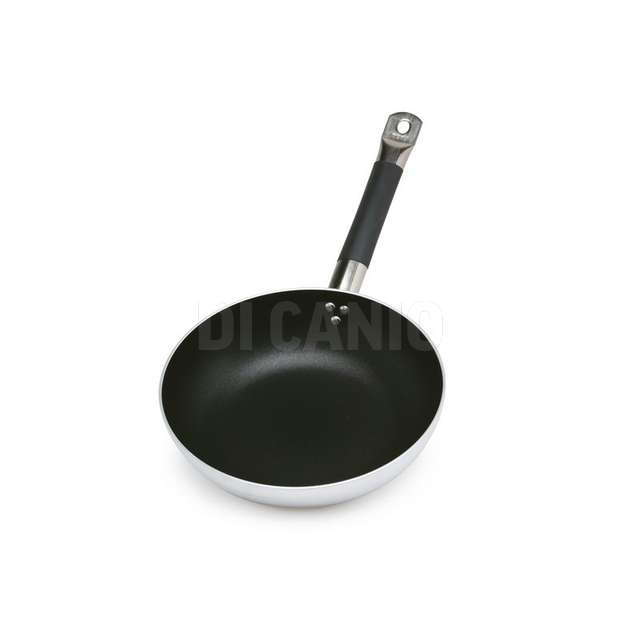 Padella alta alluminio e teflon 3mm fasa cm 40 h8,5 1 manico con guaina platinum - Principale