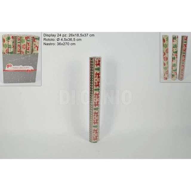 Rotolo 36x270 fantasia renne d.e. - Principale