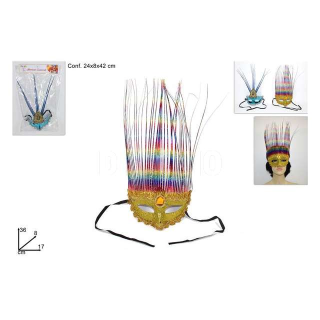 Maschera carnevale 2 assortiti - Principale