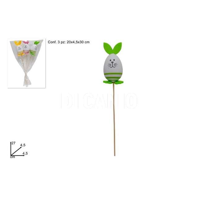 Spillone uova viso coniglio set 3 pz - Principale