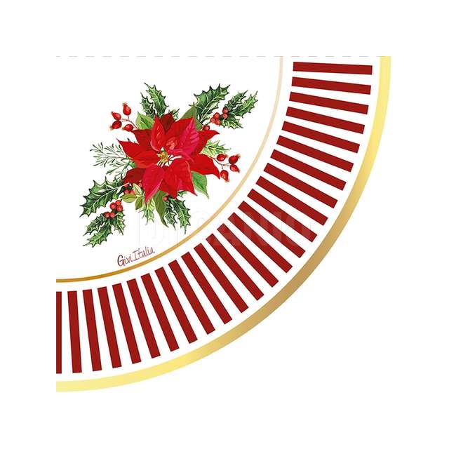 Set 16 tovagliolo christmas flower tondo cm 33x33 - Principale