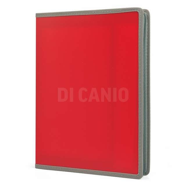 Porta blocco plastica con anelli e cerniera rosso lebez - Principale