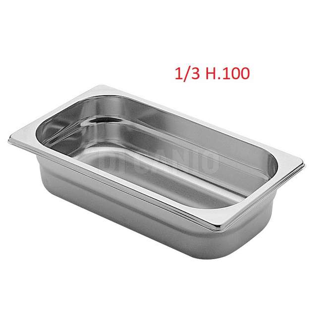 Bacinella gastronorm inox 18/10 pintin ox 1/3 h100 lt 3,5 sovrapponibil 325x175 - Principale