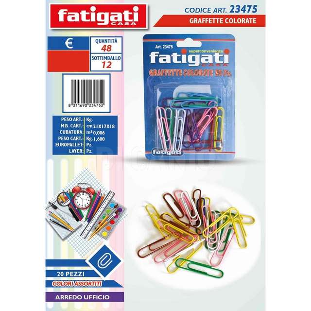 Graffette colorate 20 pz. - Principale