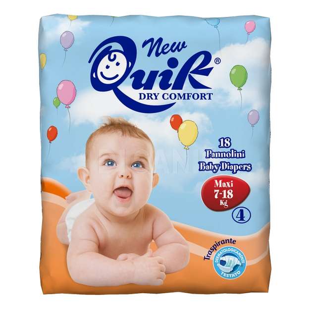 Pannolini quik kg.7/18 18 pz - Principale