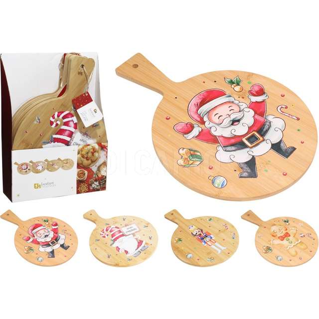 Tagliere bambu natale 25cm 4as - Principale