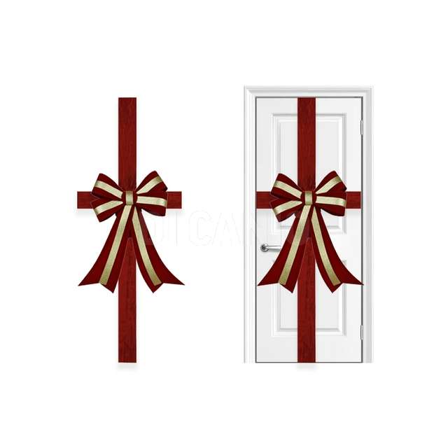 F/porta fiocco 45x75 cm. c/nastro rosso/oro - Principale