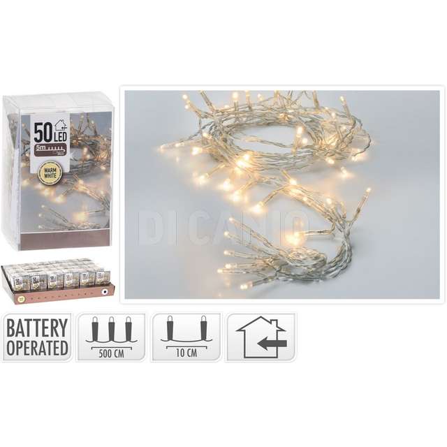 50led bianco caldo batteria - Principale