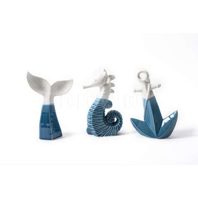 Decorazione marina in porcellana 16x7xh.24cm - Principale