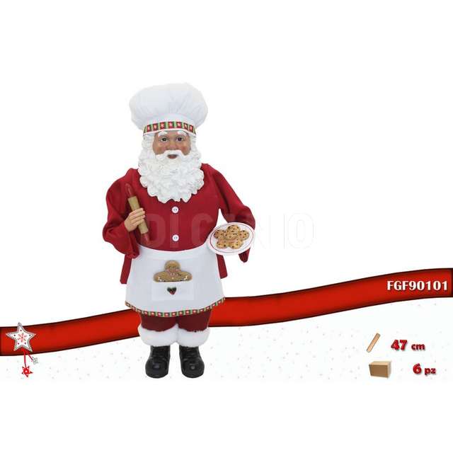 Babbo natale poliresina collection cm 47 - Principale