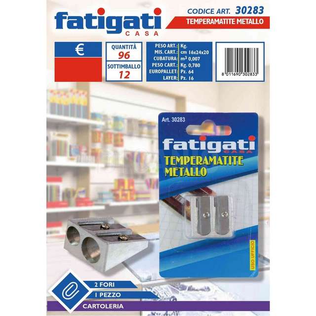 Temperamatite metallo 1pz.2 fori - Principale