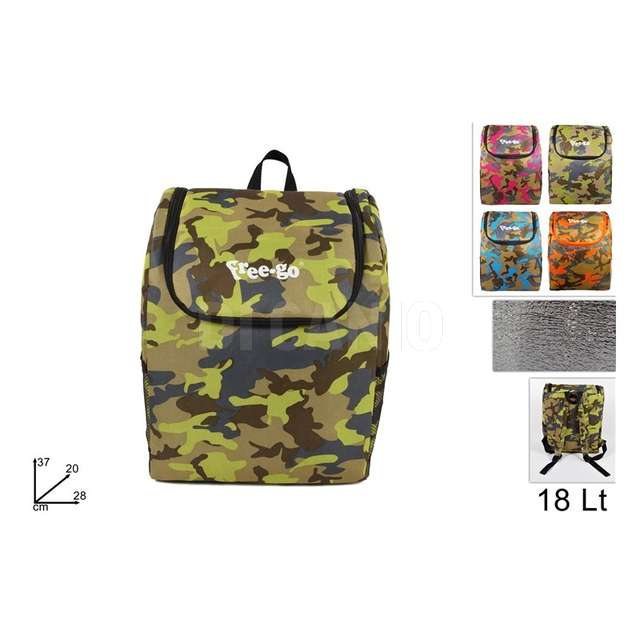 Zaino termico lt.18 interno alluminio fantasia mimetica - Principale