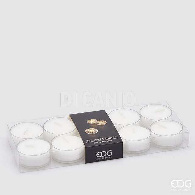 Tealight cf 10 pz h.1,8 d.3,9 white edg - Principale