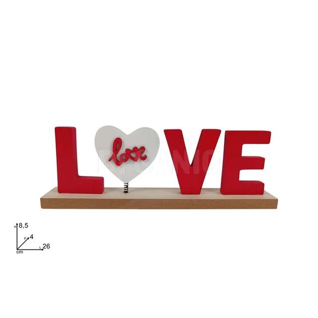 Decorazione scritta love in legno - Principale