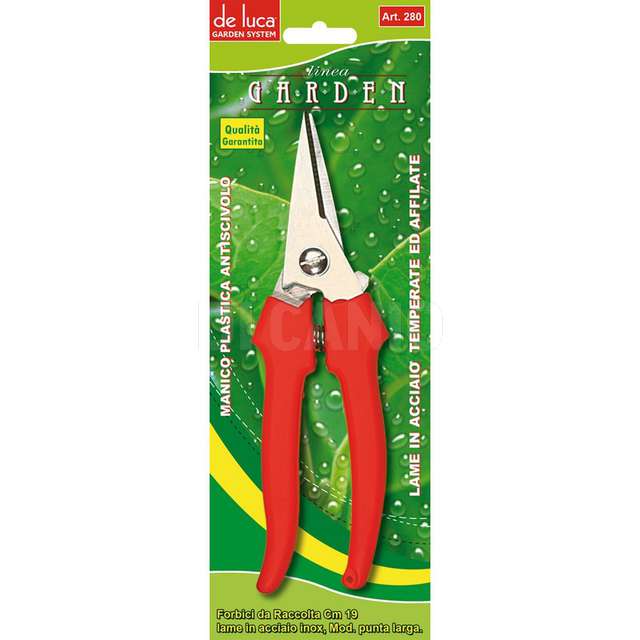 Forbici fiori inox m_plastica cm.19 de luca.-280-19 - Principale