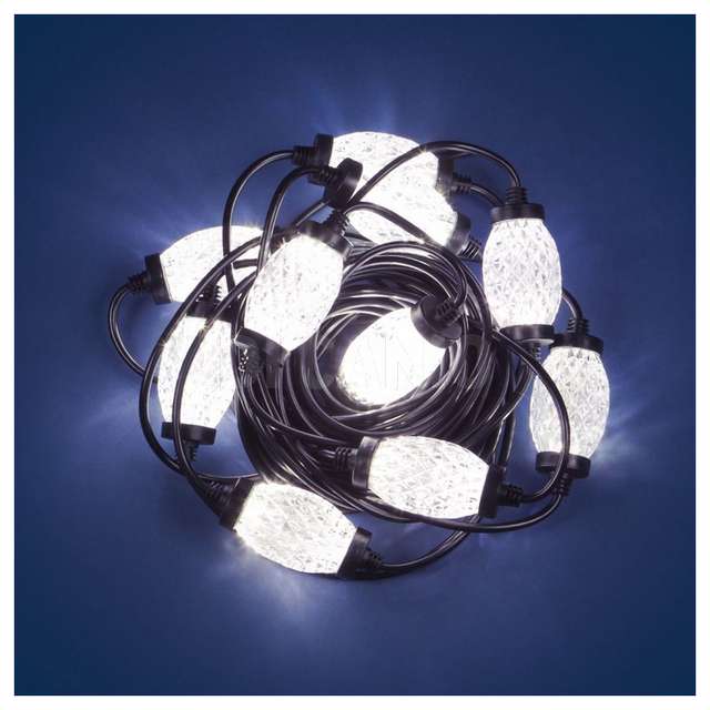 Catena 10 strobo ovali led bianco 55xdm.35mm prolungabile stroboscopiche 5v este - Principale
