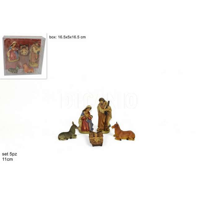 Nativita 11cm set 5pz pvc box d.e. - Principale