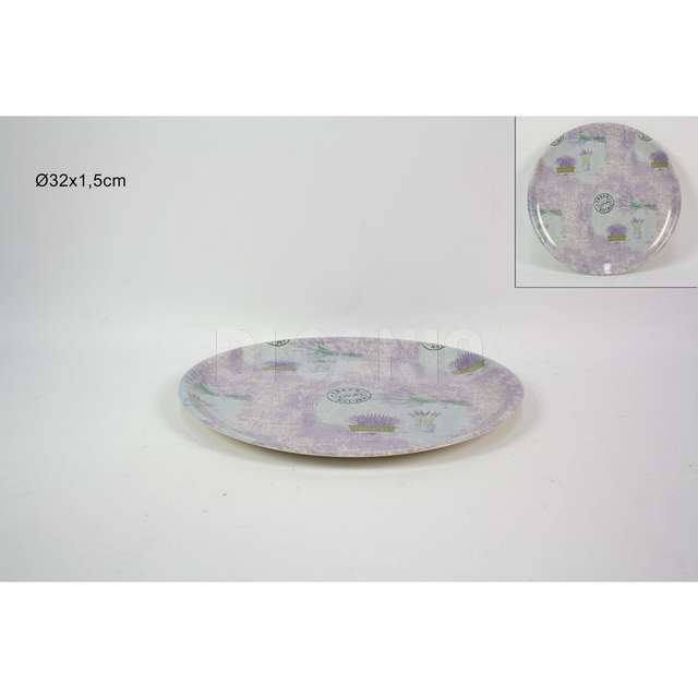 Piatto tondo 32cm decoro lavander due esse - Principale