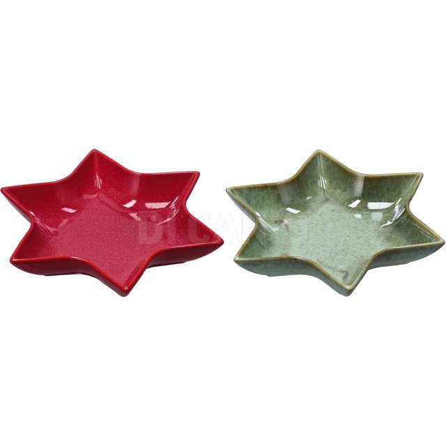 Ciotola ceramica stella natale ass. d31xh5 - Principale