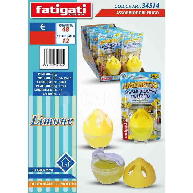 Assorbiodori frigo limone limonetto - Principale