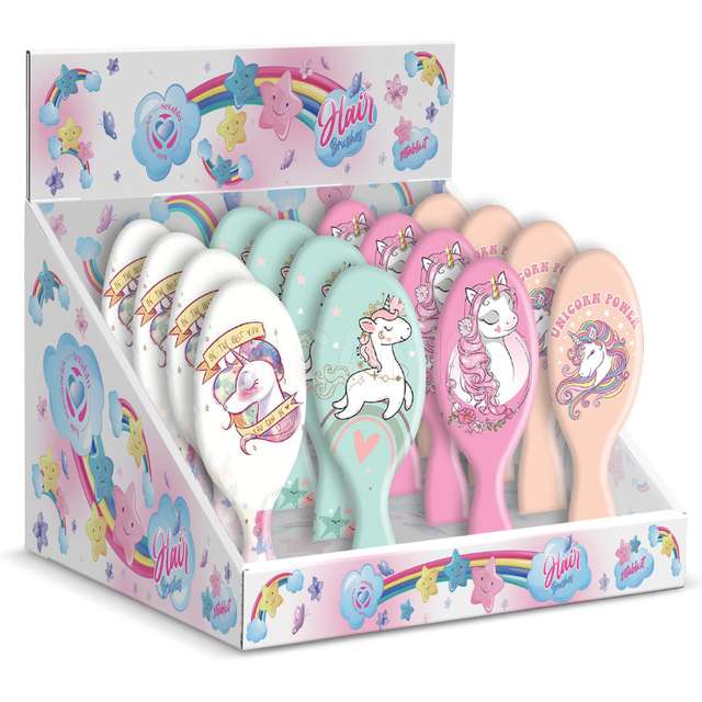 Spazzola capelli unicorno ovale - Principale