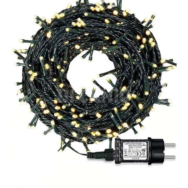 Catena 180 led bianchi luce calda con motore per interno mt.9+1,50 euron. el-728 - Principale