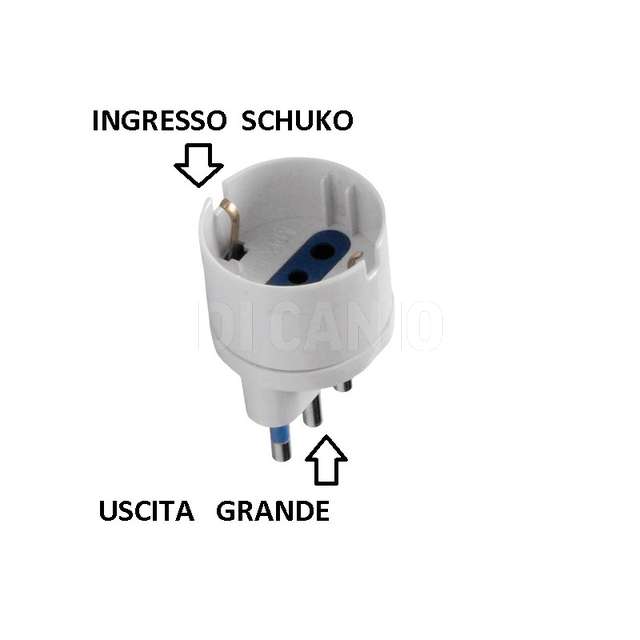 Adattore schuko 16 a. bianco f.a.i. 8014f - Principale