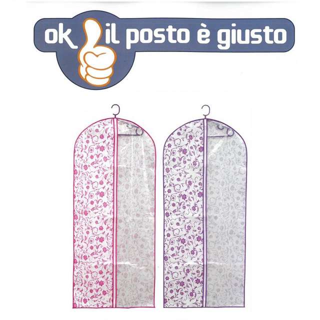 Copri_abiti rosa lilla tnt cm.60x100 - Principale
