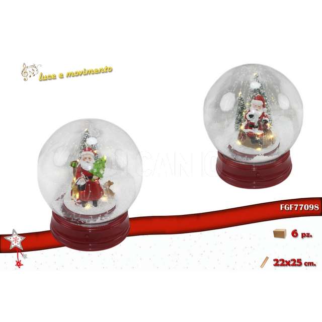 Globo led- mov. -music rossa ass 22x22x25 - Principale