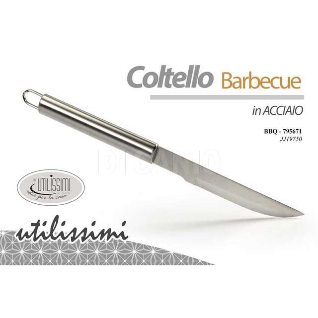 Coltello barbecue in acciaio blister - Principale