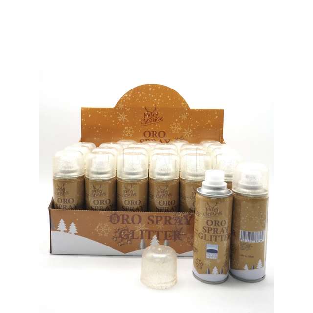 Bottiglia brillantini spray oro 60gr/160ml - Principale
