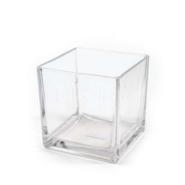 Portacandela cubo in vetro 11.5x11.5xh.11.5cm - Principale