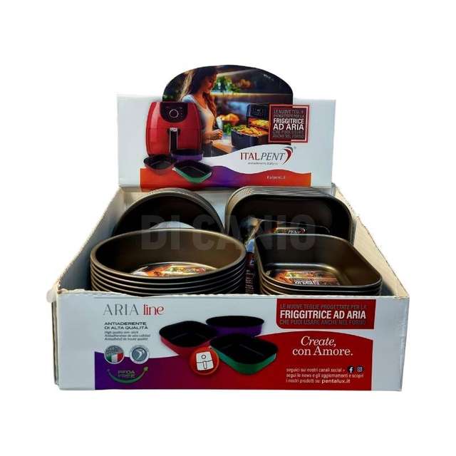 Teglia friggitrice ad aria (12+12 teglia 0x14x5/20x20h5/12+12tortiera 18h5/20h5) - Principale